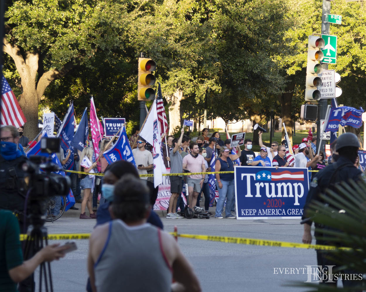A number of Trump supporters protesting the certification of the 2020 presidential election